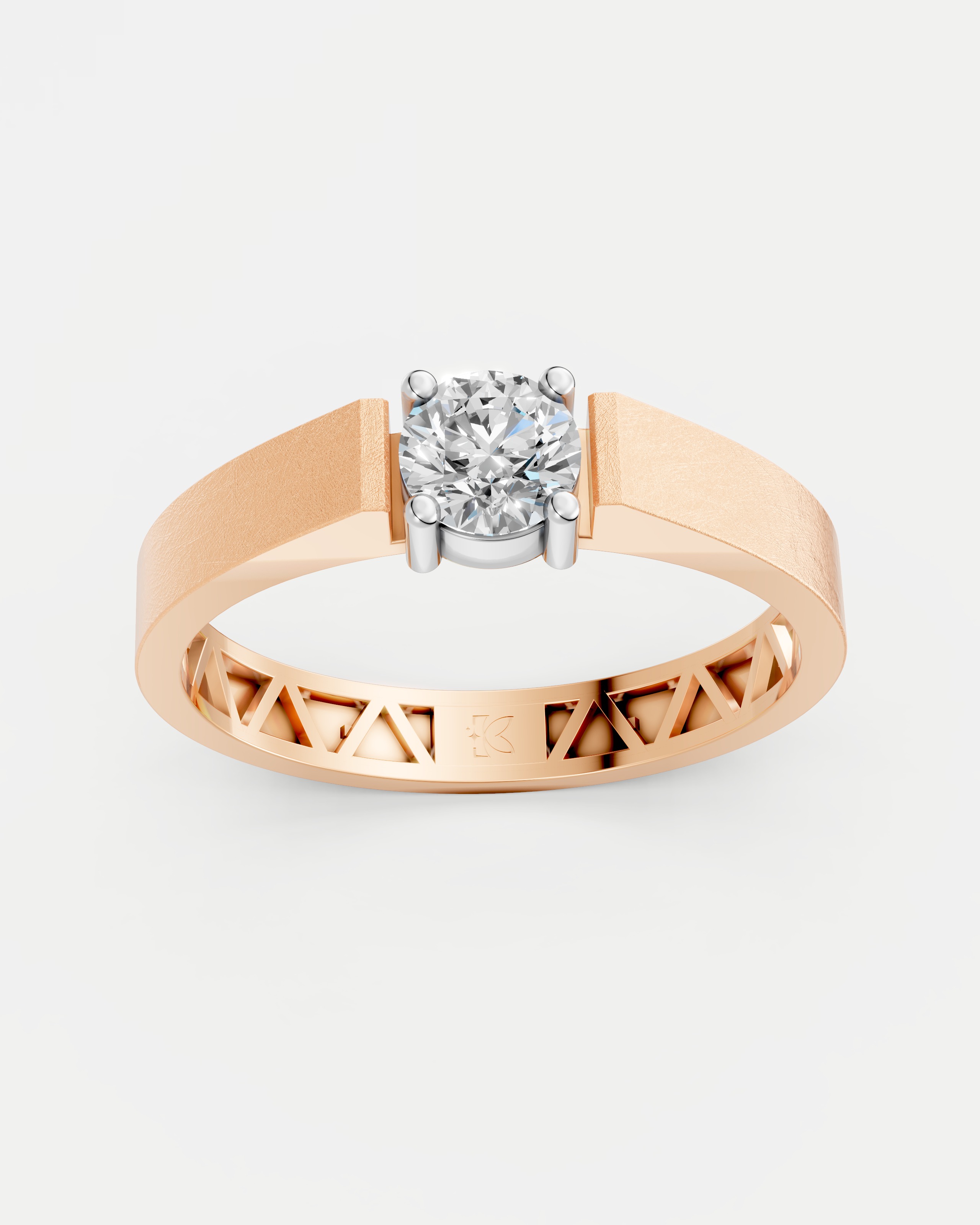 Radiance Ivory Solitaire Lab Grown Diamond Couple Ring