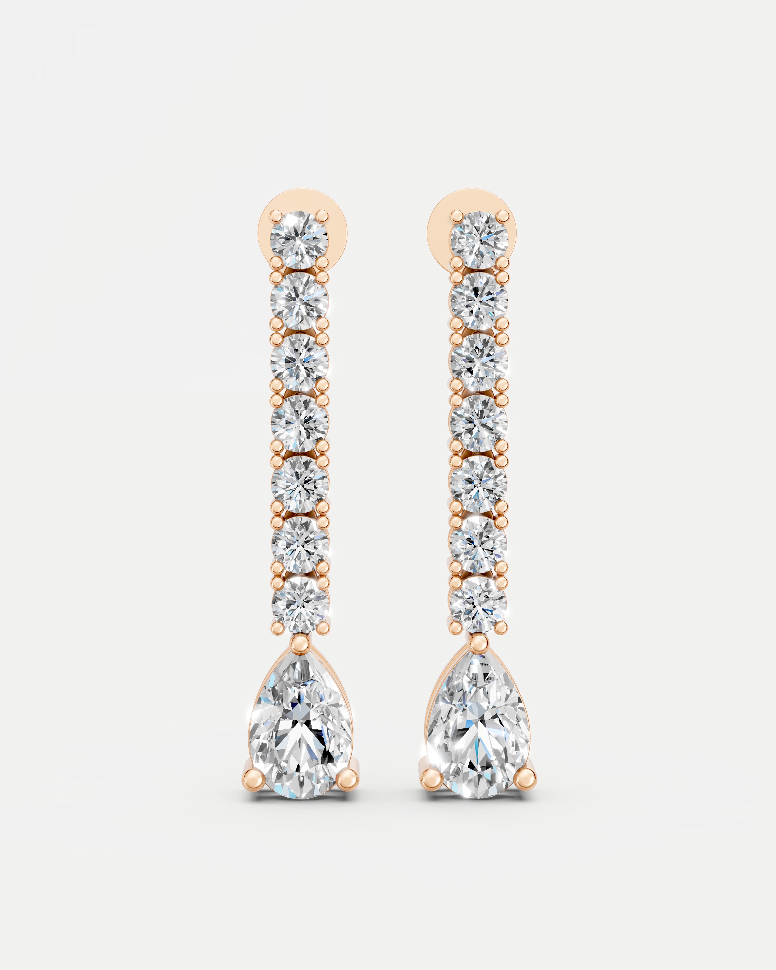 Imperial Solitaire Lab Grown Diamond Necklace Set Earrings