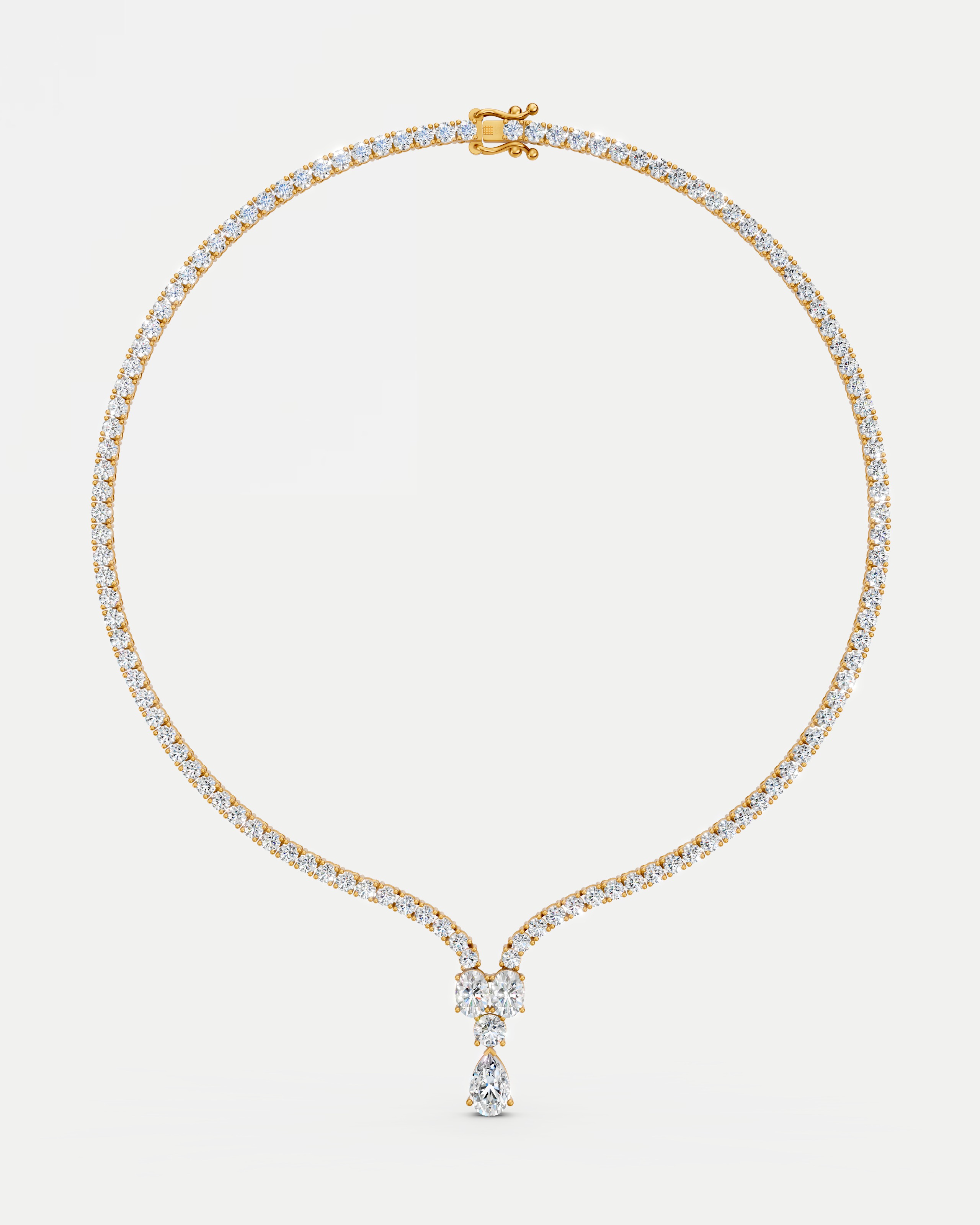 Empress Star Cluster Lab Grown Diamond Necklace Set