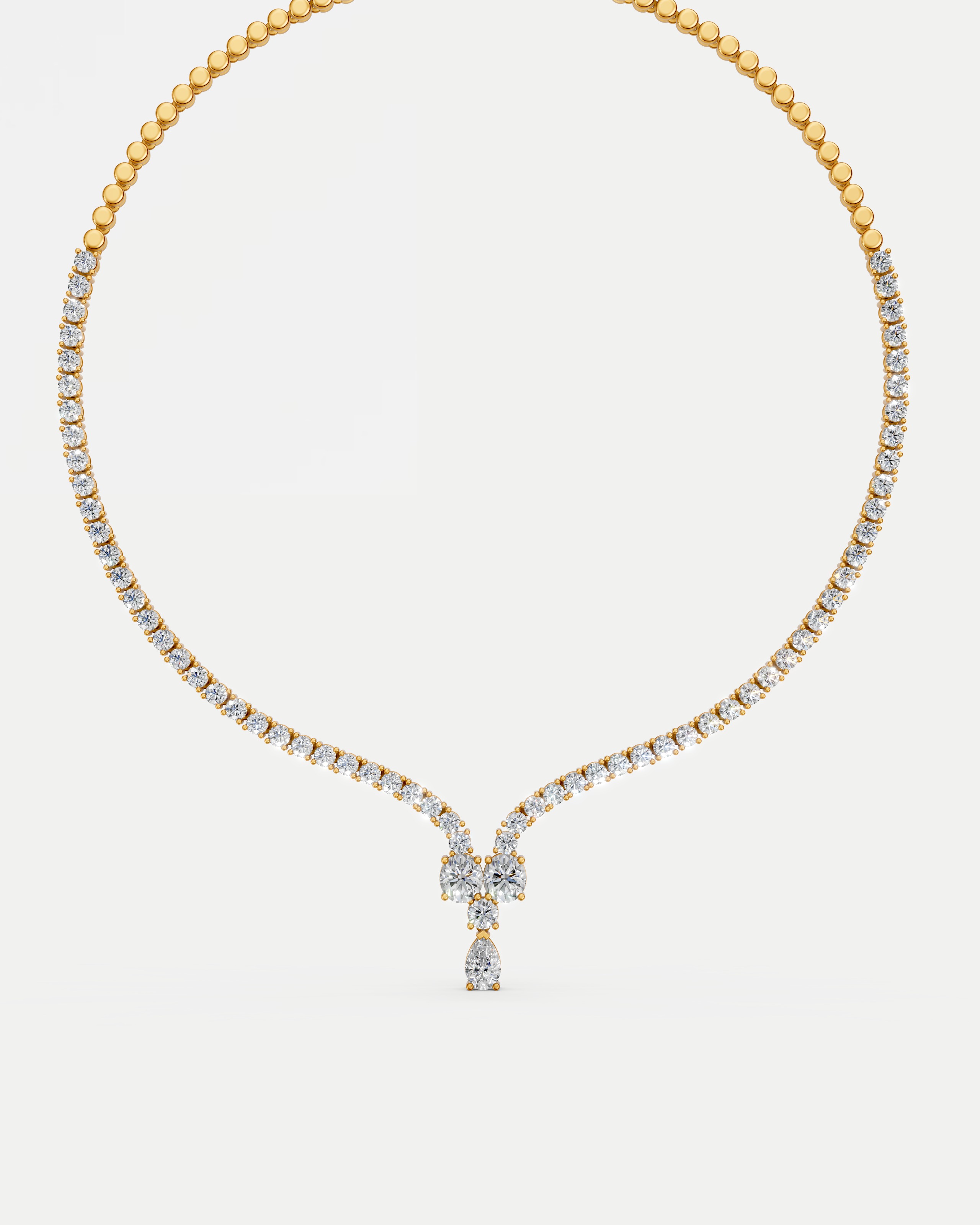Empress Sky Cluster Lab Grown Diamond Necklace Set