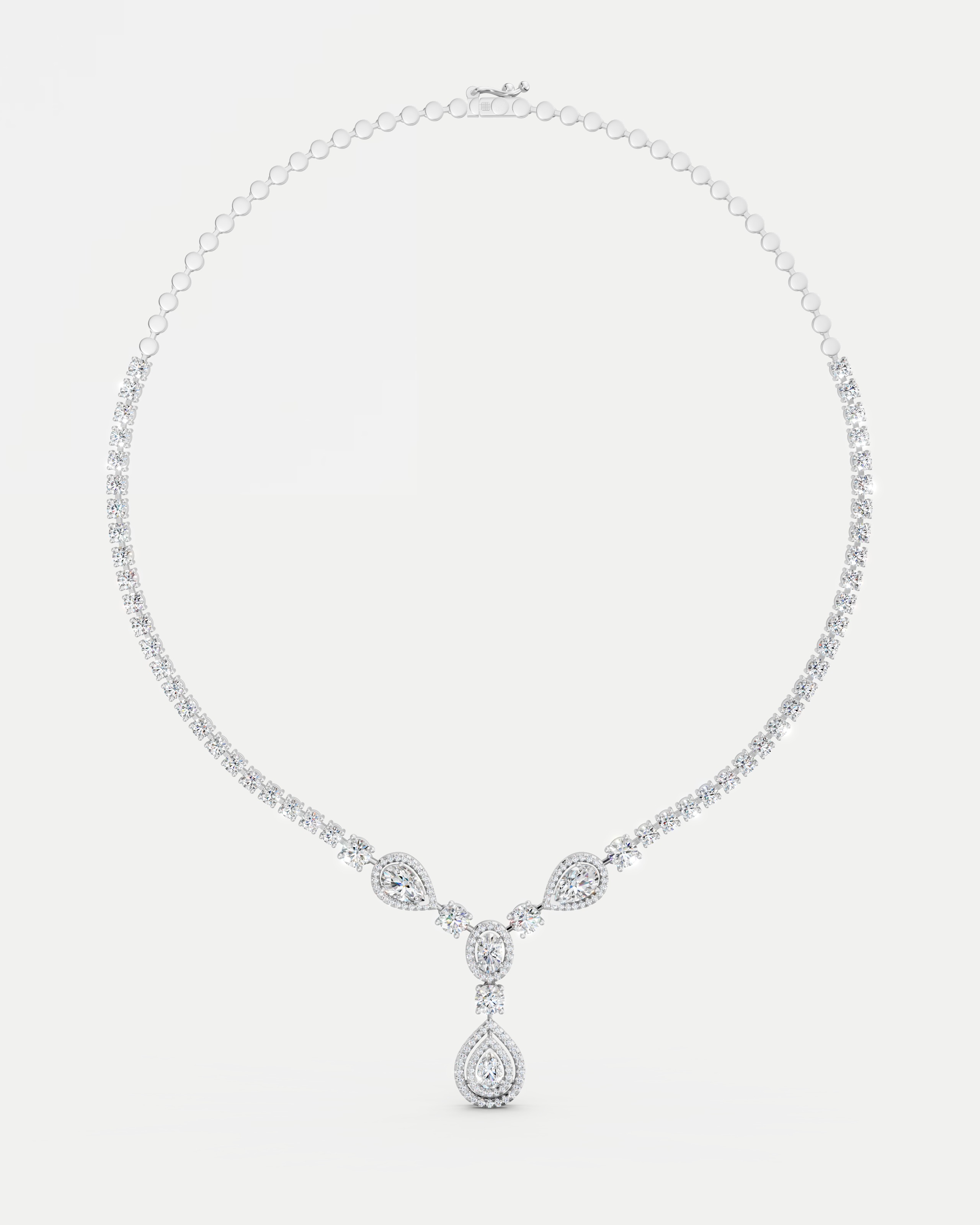 Empress Eclat Cluster Lab Grown Diamond Necklace Set