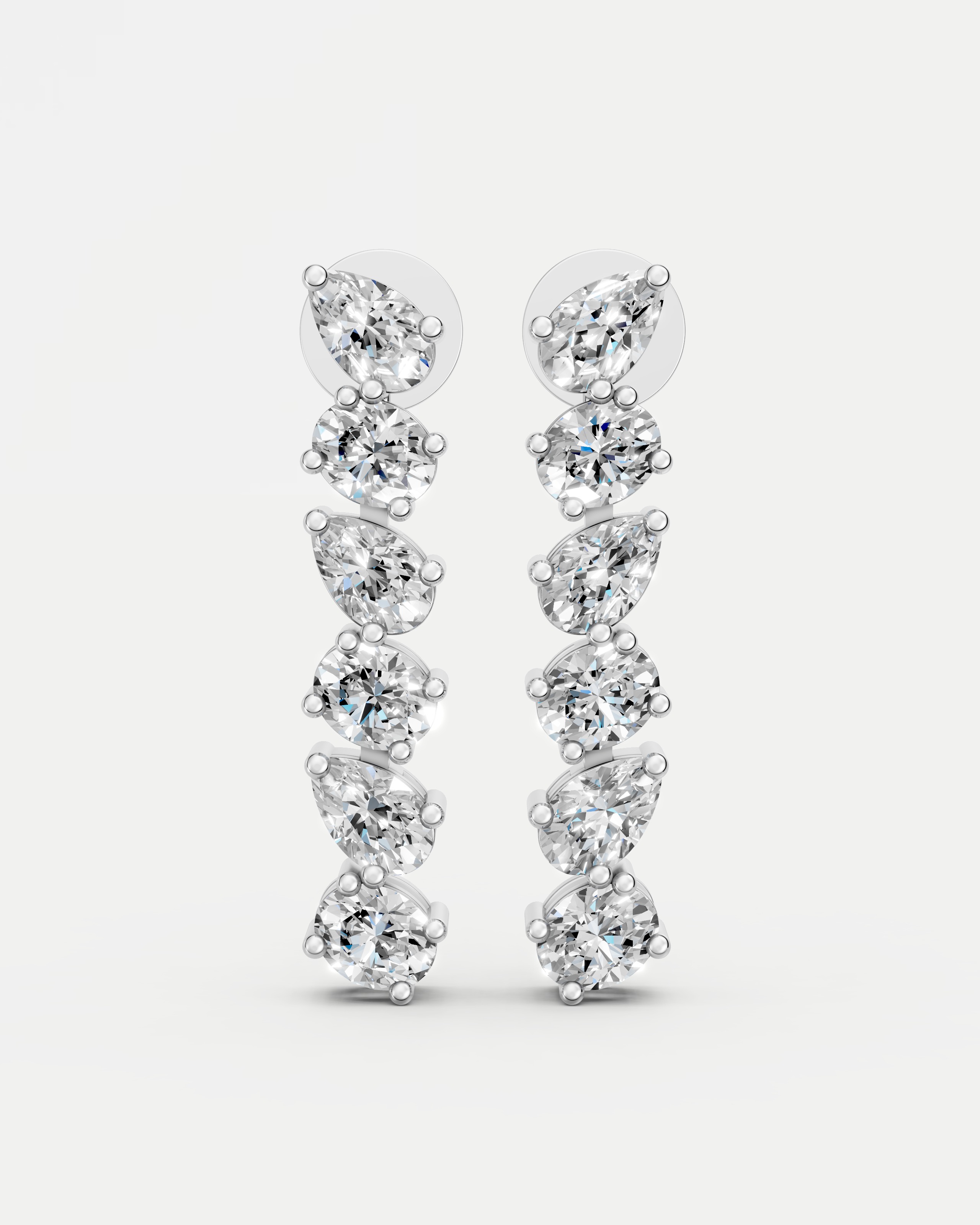 Regal Floral Lab Grown Diamond Earrings