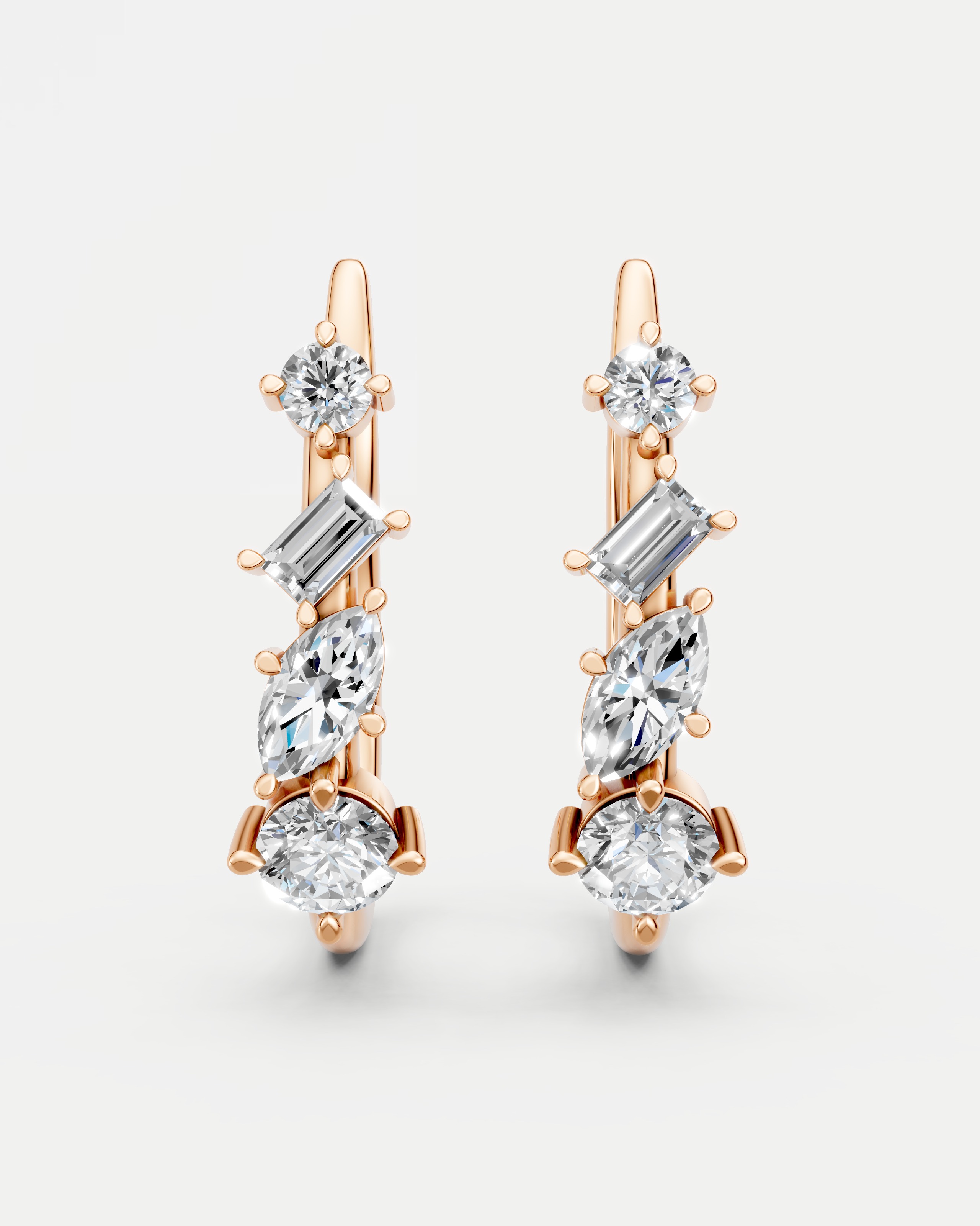 Signature Deco Lab Grown Diamond Earrings