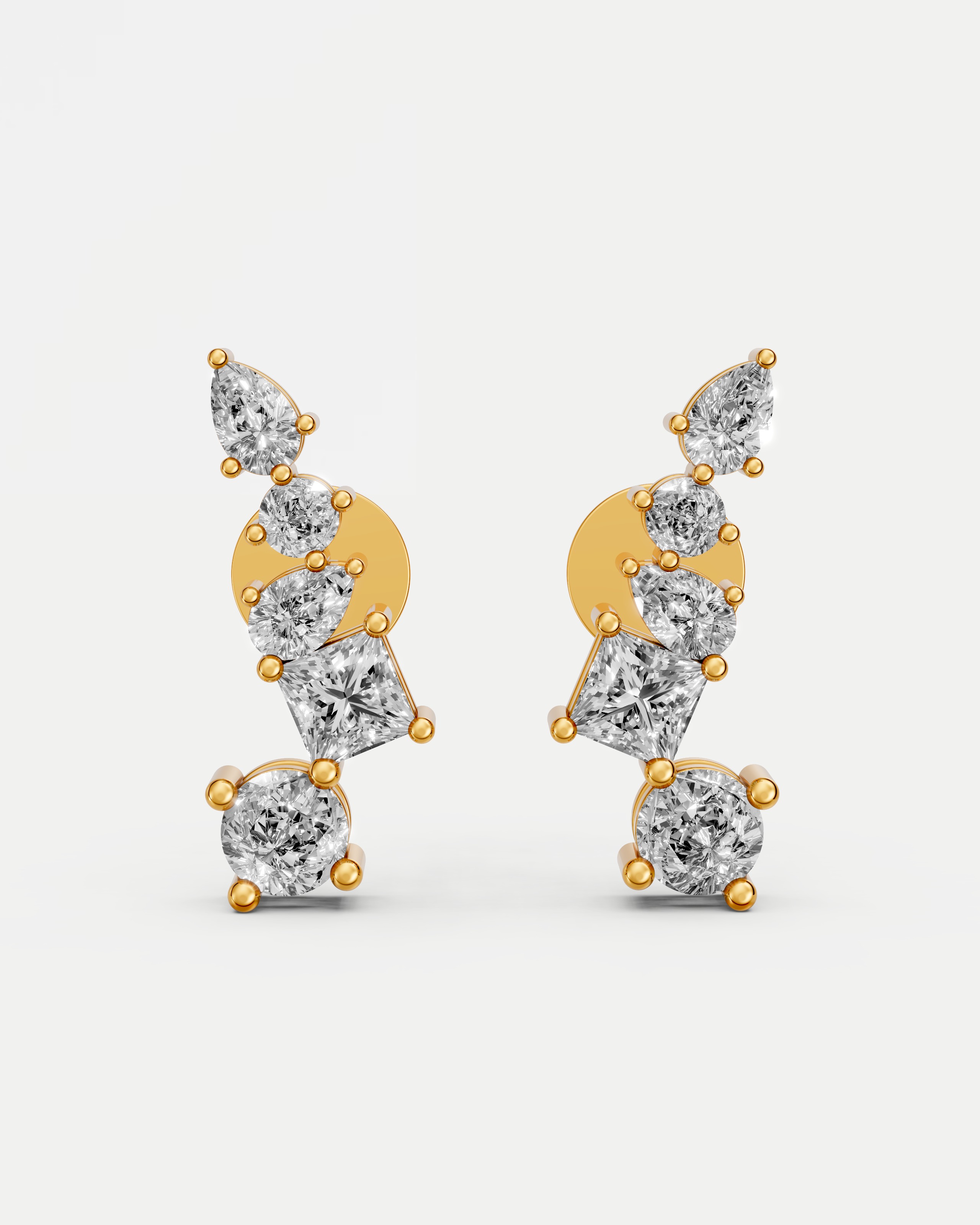 Fleur Cluster Lab Grown Diamond Earrings