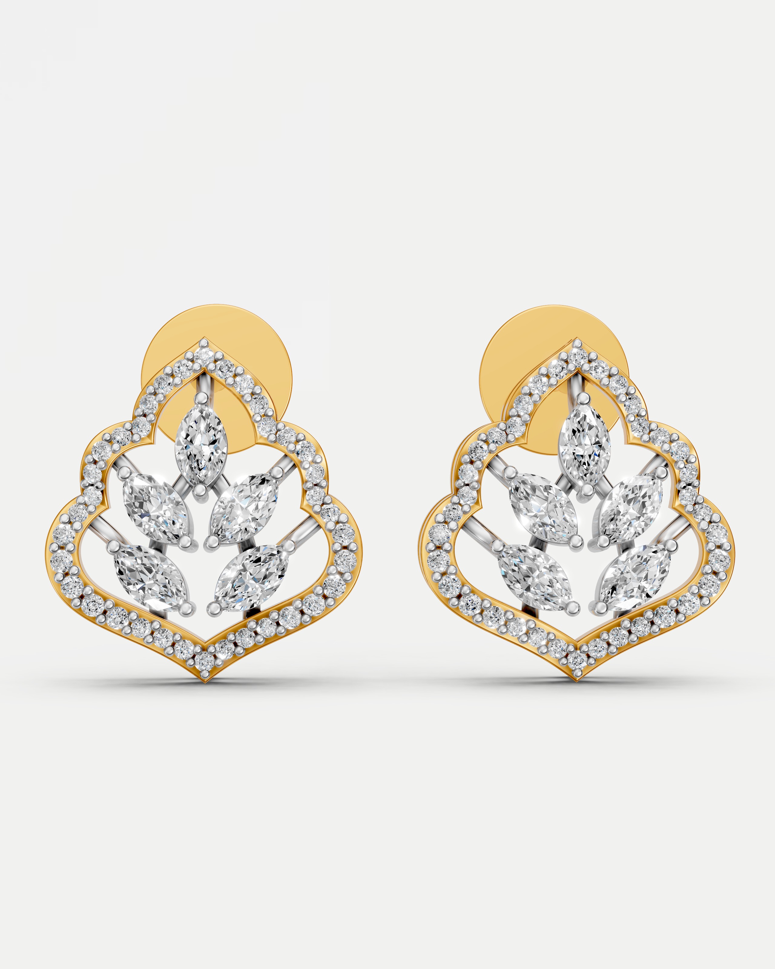 Garland Floral Lab Grown Diamond Earrings