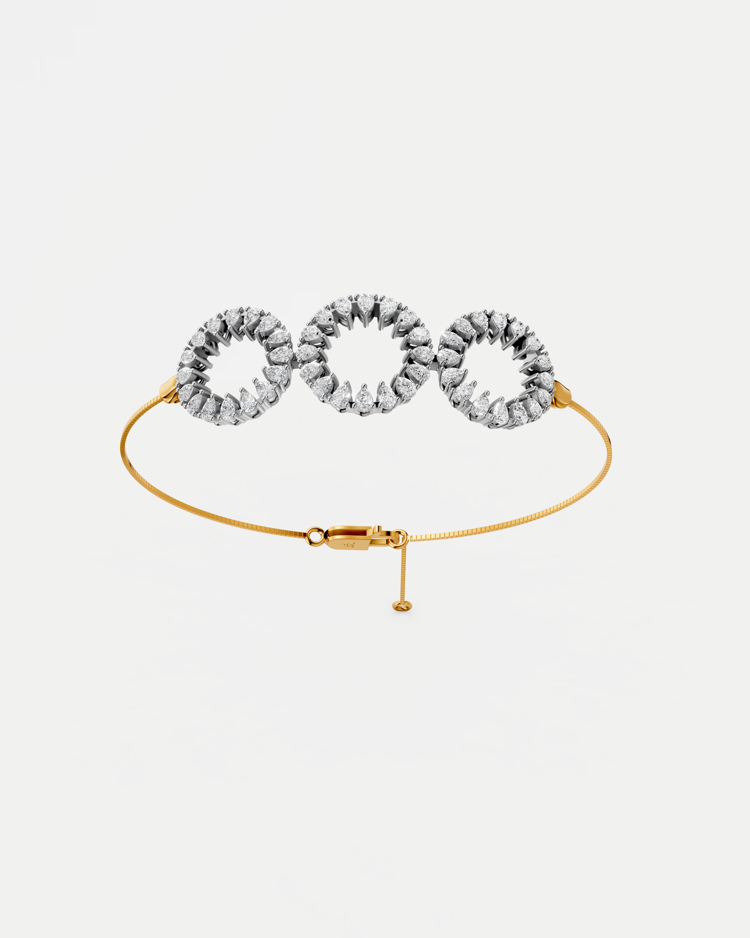 Iris Floral Lab Grown Diamond Bracelet