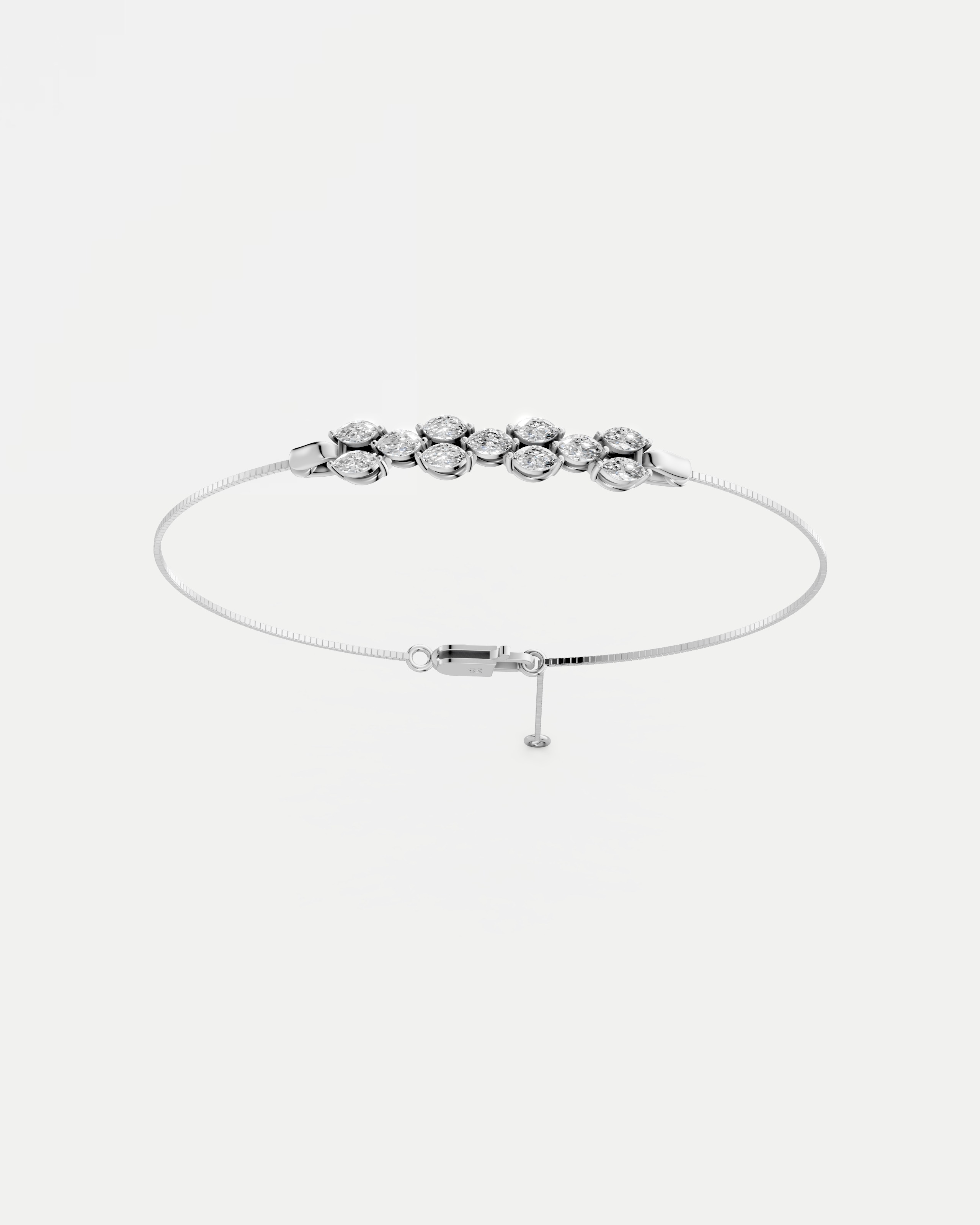 Camellia Floral Lab Grown Diamond Bracelet
