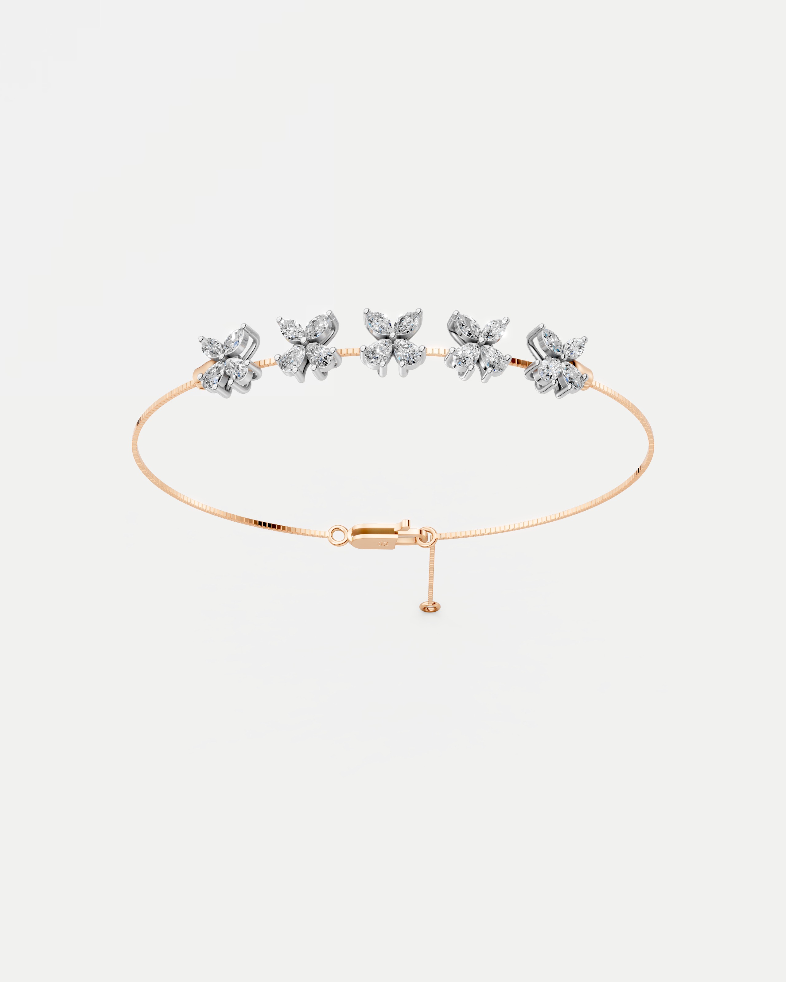Dahlia Floral Lab Grown Diamond Bracelet